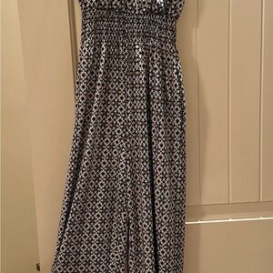 Enfocus Studio navy and orange Smocked jumpsuit size 4